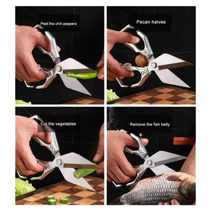 Heavy Duty Stainless Steel Kitchen Shears.Multipurpose Cooking Scissors